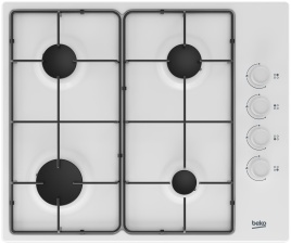 Газовая варочная панель Beko HIGG 64123 SW 61 см, 4 конфорки электроподжиг газконтроль, белый