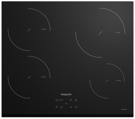 Электрическая варочная панель Hotpoint HQ 1460S BF 58 см, 4 конфорки стеклокерамика, черный