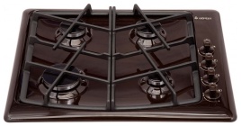 Газовая варочная панель Gefest СГ СН 1211 К17 59 см, 4 конфорки электроподжиг газконтроль, коричневый