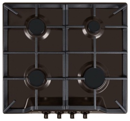 Газовая варочная панель Gefest ПВГ 1212 К7 59 см, 4 конфорки электроподжиг газконтроль, коричневый