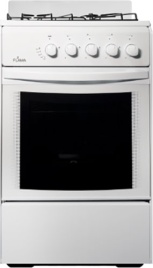 Газовая плита Flama RG 24011 W 50 см, 50 л, 4 конфорки, белый