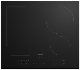 Электрическая варочная панель Hotpoint HS 1560B BF 58 см, 4 конфорки стеклокерамика, черный