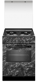 Комбинированная плита Gefest 6302-03 0053 60 см, 4 конфорки, черный мрамор