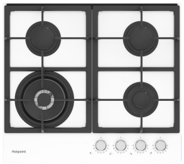 Газовая варочная панель Hotpoint HGS 62F/WH 58 см, 4 конфорки электроподжиг газконтроль, белый
