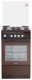 Газовая плита De luxe 5040.32г(кр) ЧР-014 50 см, 43 л, 4 конфорки, коричневый