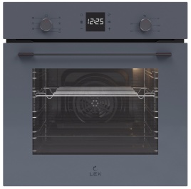 Электрический духовой шкаф LEX EDM 076 GR 59 см, 60 л гриль конвекция, серый