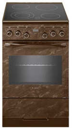 Электроплита Gefest ЭПНД 5560-03 0054 50 см, 4 конфорки, коричневый мрамор