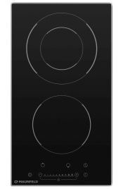 Электрическая варочная панель Maunfeld EVSE292FDBK 28 см, 2 конфорки стеклокерамика, черный