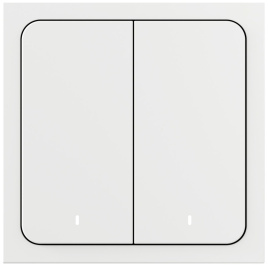 Умный беспроводной выключатель Яндекс YNDX-00535, 2 клавиши, Zigbee, работает с Алисой