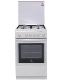 Газовая плита De luxe 5040.41 г 50 см, 43 л, 4 конфорки, белый