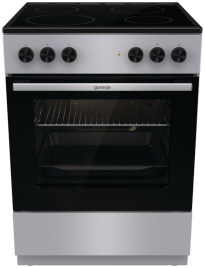 Электроплита Gorenje GEC6A11SG 60 см, 65 л, 4 конфорки, серебристый
