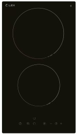 Электрическая варочная панель LEX EVH 320B BL 28 см, 2 конфорки стеклокерамика, черный