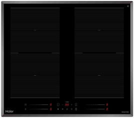 Электрическая варочная панель Haier HHY-Y64SFFVB 59 см, 4 конфорки стеклокерамика, черный