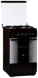 Газовая плита Flama FG 24210 B 50 см, 50 л, 4 конфорки, коричневый