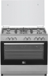 Комбинированная плита Simfer F96MH52001 90 см, 5 конфорки, серебристый