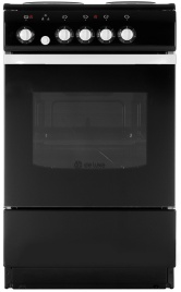 Электроплита De luxe 5004.12 э (без щитка и крышки) 50 см, 4 конфорки, черный