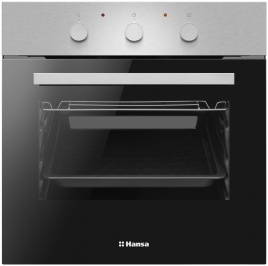 Электрический духовой шкаф Hansa BOEI64111 Quadrum 59 см, 68 л гриль, серебристый