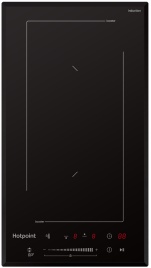 Электрическая варочная панель Hotpoint HS 1430 BA 28 см, 2 конфорки стеклокерамика, черный