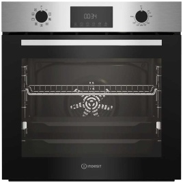 Электрический духовой шкаф Indesit IFE 3841 J IX 59 см, 72 л гриль конвекция, серебристый