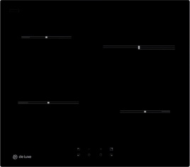 Электрическая варочная панель De luxe 595204.03эвс-003 59 см, 4 конфорки стеклокерамика, черный