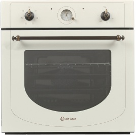 Электрический духовой шкаф De luxe 6006.05эшв-060 59 см, 58 л гриль конвекция, топленое молоко