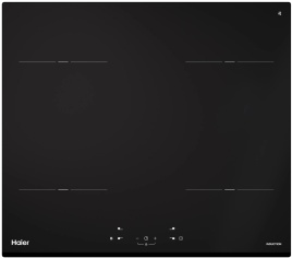 Электрическая варочная панель Haier HHY-Y64NPVB 59 см, 4 конфорки стеклокерамика, черный