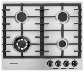 Газовая варочная панель Gefest ПВГ 1214-01 К5 60 см, 4 конфорки электроподжиг газконтроль, серебристый