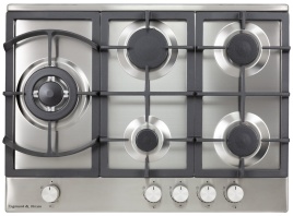 Газовая варочная панель Zigmund & Shtain G 14.7 S 69 см, 5 конфорок электроподжиг, серебристый