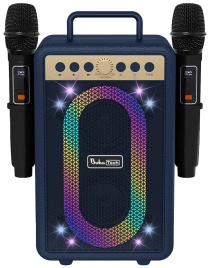 Портативная колонка с двумя микрофонами BukaTech Ella, темно-синий