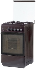 Газовая плита Flama FG 2411 B 50 см, 50 л, 4 конфорки, коричневый