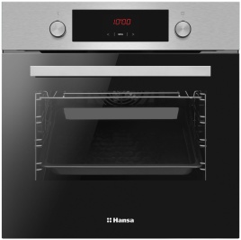 Электрический духовой шкаф Hansa BOEI68411 Quadrum 59 см, 65 л гриль конвекция, серебристый