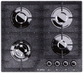 Газовая варочная панель Gefest ПВГ 2232-01 P43 60 см, 4 конфорки электроподжиг газконтроль, черный
