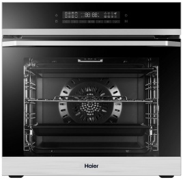 Электрический духовой шкаф Haier HOQ-F5AABX 59 см, 72 л гриль конвекция, серебристый