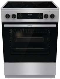 Электроплита Gorenje GECS6C70XC 60 см, 4 конфорки, серебристый