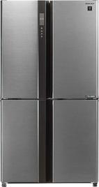 Многокамерный холодильник Sharp SJEX93PSL No frost, серый