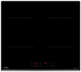 Электрическая варочная панель Haier HHY-Y64PVB 59 см, 4 конфорки стеклокерамика, черный