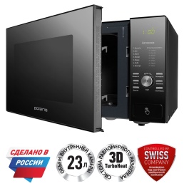Микроволновая печь - СВЧ Polaris PMO 2303D RUS, чёрный