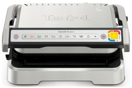 Электрогриль  Tefal Optigrill 2 в 1 GC772D30, мощность 2100 Вт, ТЭН, черный/серый
