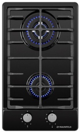 Газовая варочная панель Maunfeld EGHE.32.63CB/G 32 см, 2 конфорки электроподжиг газконтроль, черный