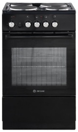 Электроплита De luxe 5004.18э-011 50 см, 4 конфорки, черный