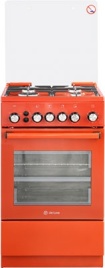 Газовая плита De luxe 5040.40г(кр) ЧР-017 50 см, 43 л, 4 конфорки, красный