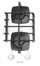 Газовая варочная панель Gefest ПВГ 2002 К12 30 см, 2 конфорки электроподжиг газконтроль, белый