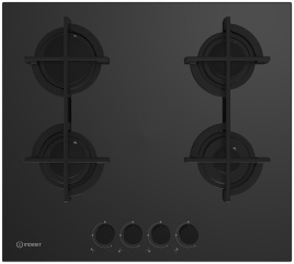 Газовая варочная панель Indesit INGT 61 SCC/BK 59 см, 4 конфорки электроподжиг газконтроль, черный