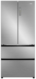Многокамерный холодильник Haier HB16FRSAAAERU No frost, серый металлик
