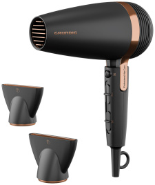 Фен Grundig HD 8080, мощность 2300Вт, ионизация, 3 режима температуры, черный
