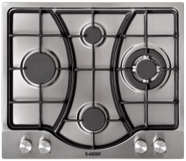 Газовая варочная панель Exiteq PF 640 STX-E/А 58 см, 4 конфорки электроподжиг газконтроль, серебристый