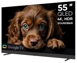 Телевизор Topdevice TDTV55DQ08U_BK, 55 дюйма, 4K Ultra HD, смарт ТВ, Google TV, черный