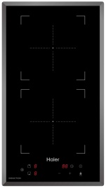 Электрическая варочная панель Haier HHY-Y32NVB 28 см, 2 конфорки стеклокерамика электроподжиг, черный