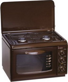 Настольная плита Gefest Брест ПГЭ 120 К19 55 см, 2 конфорки, коричневый