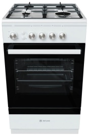 Газовая плита De luxe 506040.24г 50 см, 54 л, 4 конфорки, белый